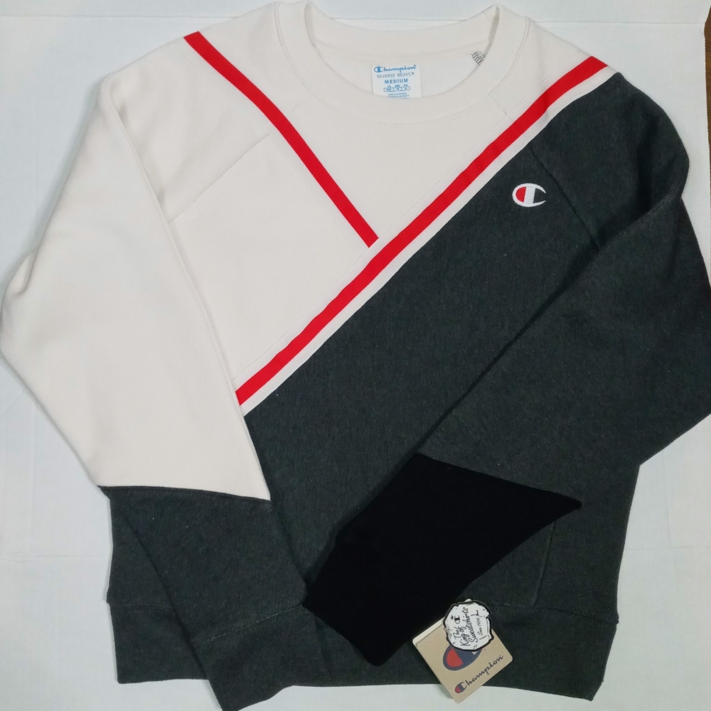 Champion Reverse Weave Colorblock Crew Neck